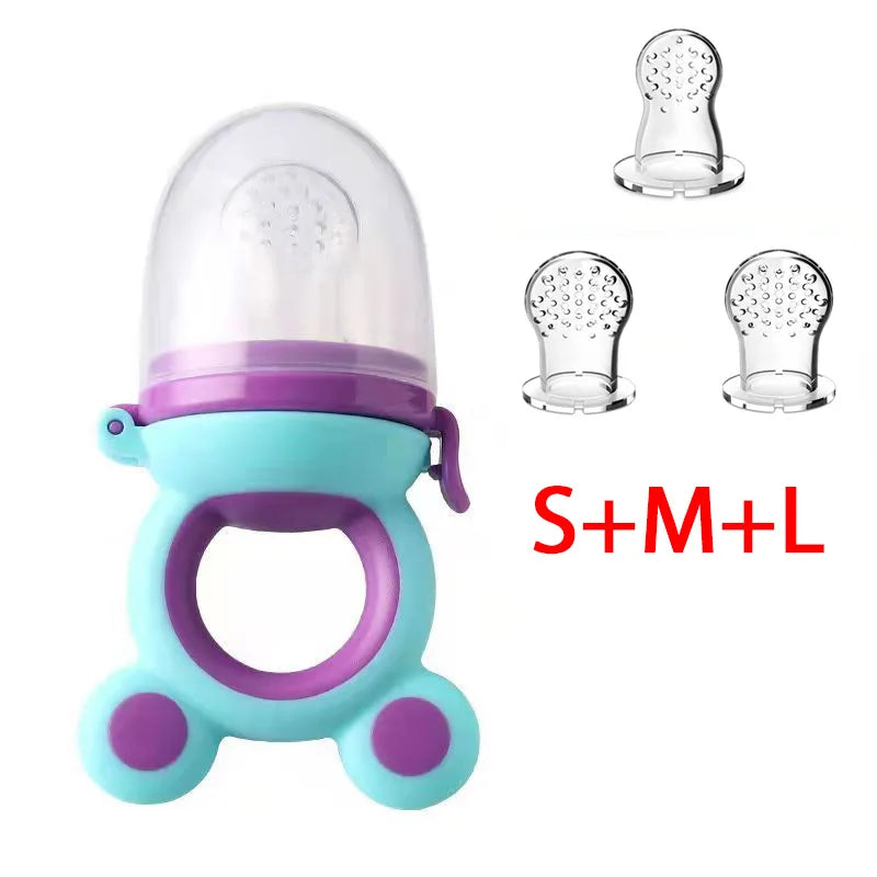 Baby Fruit Food Feeder & Silicone Teether Pacifier