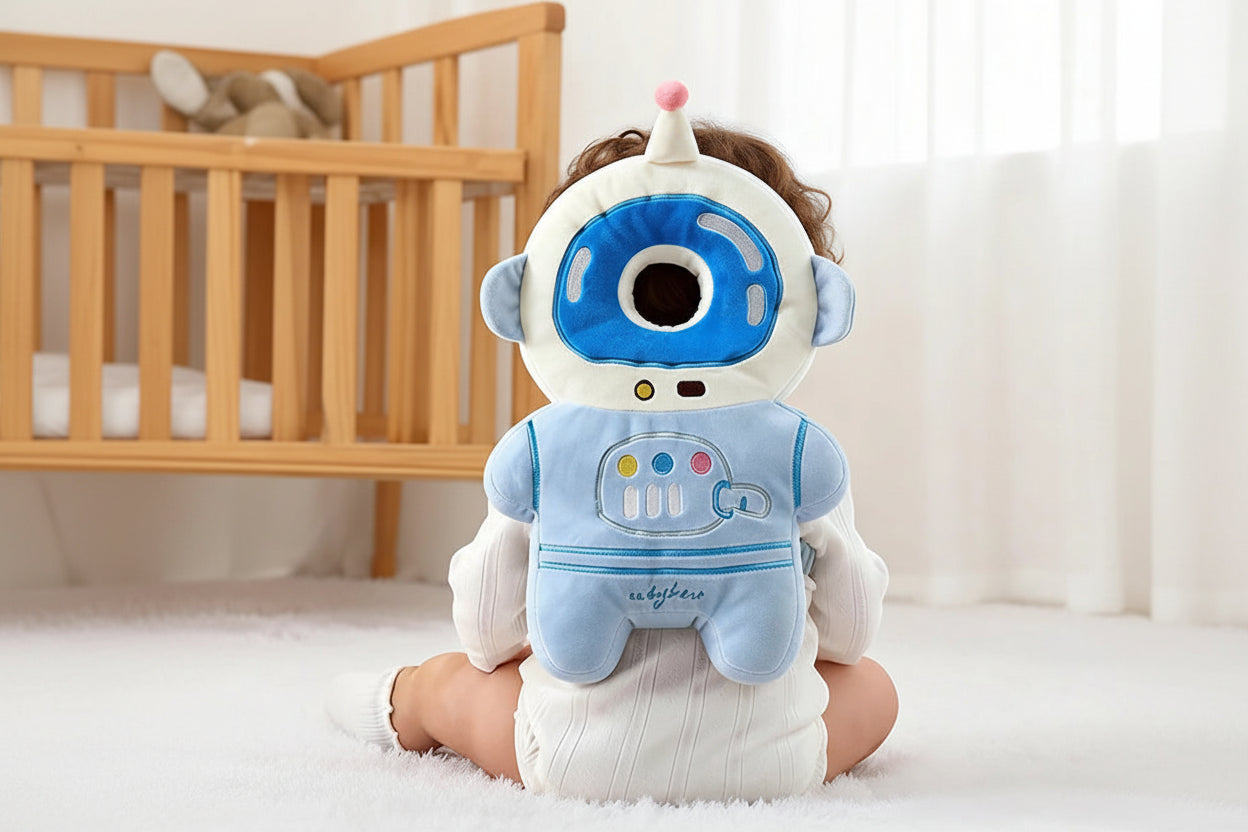 Baby Anti-Fall Head & Back Protector Pillow – Cute Animal Design