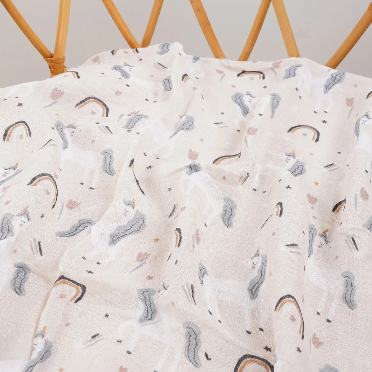 Bamboo Cotton Muslin Baby Swaddle Blanket - Kindle Kids ABC - view 19