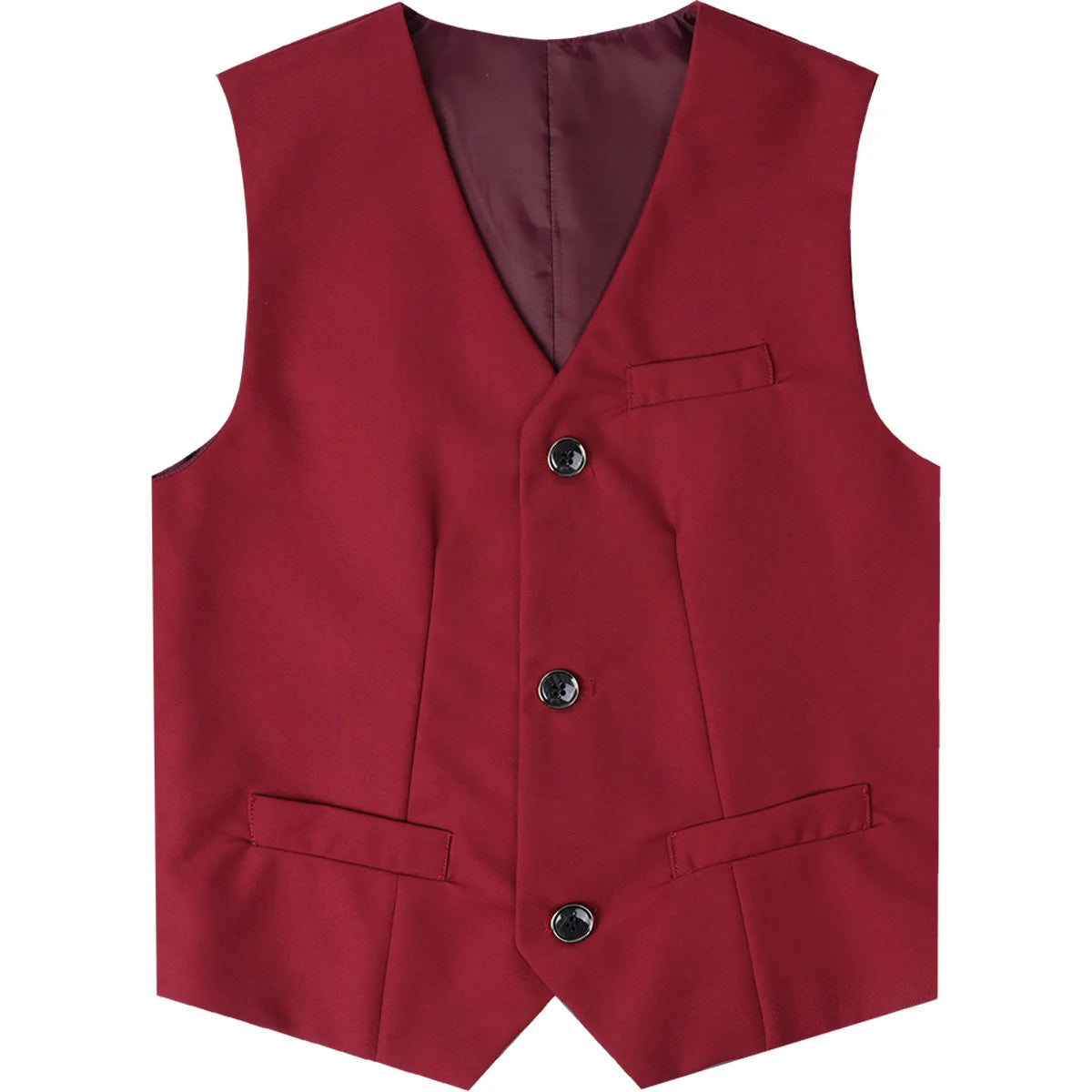 Boys Formal Vest – Single-Breasted Waistcoat for Wedding | 4–16Y - photo 15