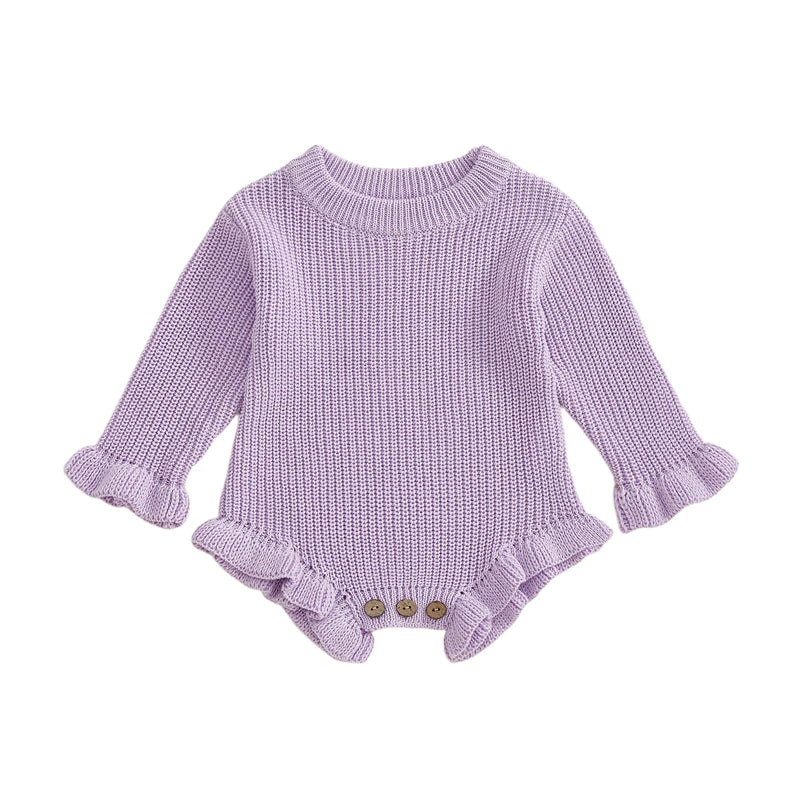 Ribbed Knit Cotton Baby Romper - Kindle Kids ABC - view 13
