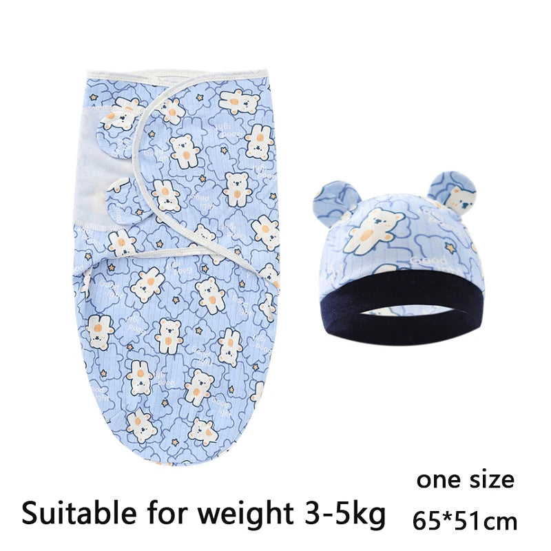 Cotton Baby Swaddle Wrap & Hat Set - Kindle Kids ABC - view 4