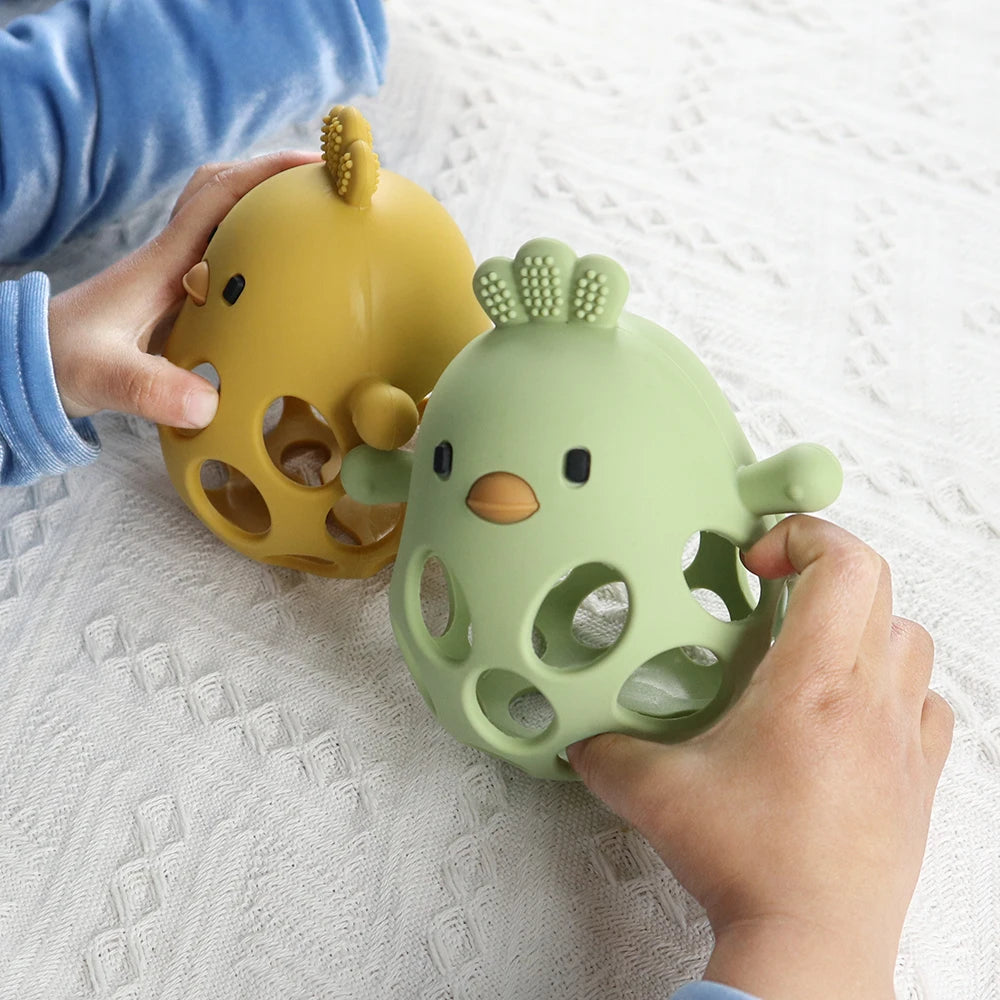 baby silicone chick teether sensory chew toy - photo 3