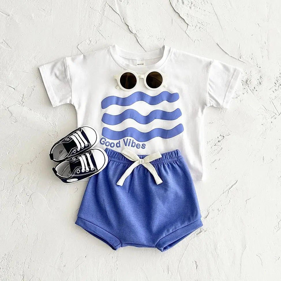 Baby Cotton Sunflower Tee & Shorts Set 6M-3Y - photo 3