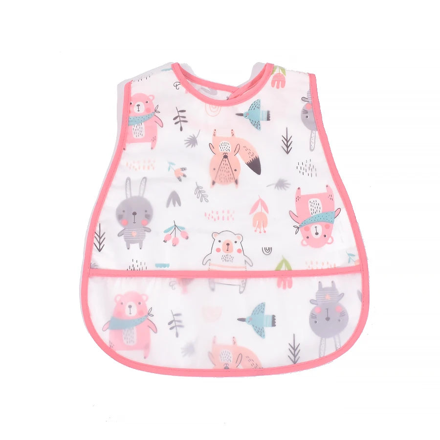 Waterproof Baby Feeding Bib EVA Pocket Bib Ages 6M-4Y - photo 14