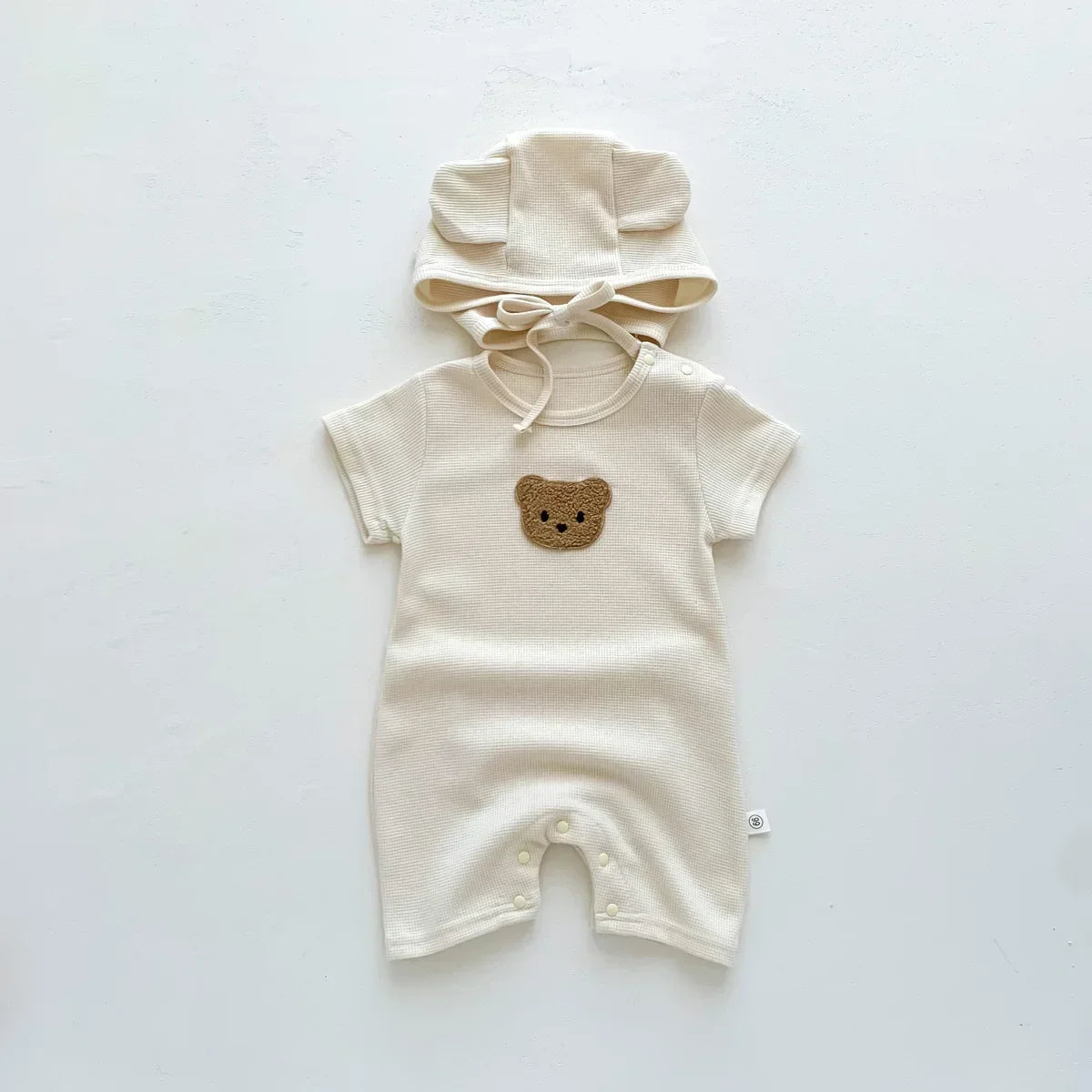 Waffle Cotton Bear Romper - Kindle Kids ABC - view 3