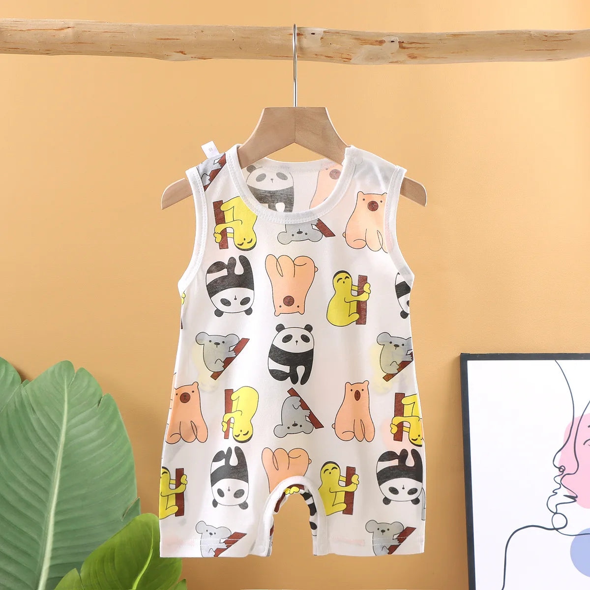 Baby Cotton Romper – Unisex Sleeveless Striped Bodysuit | 0–20 Months - photo 18