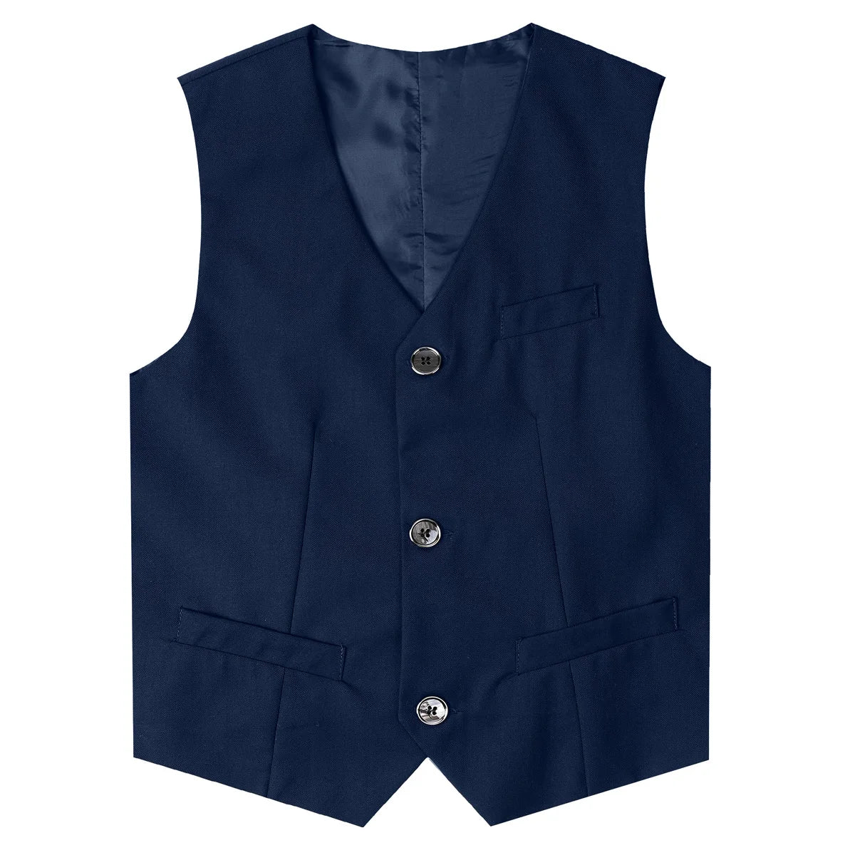 Boys Formal Vest – Single-Breasted Waistcoat for Wedding | 4–16Y - photo 12