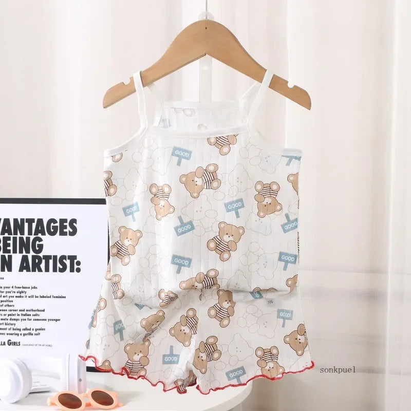 Girls' Cotton Tank & Shorts Set — photo 3