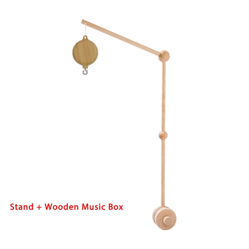 Wooden Crib Mobile - Felt Bear Nursery Mobile with Bell - photo 29