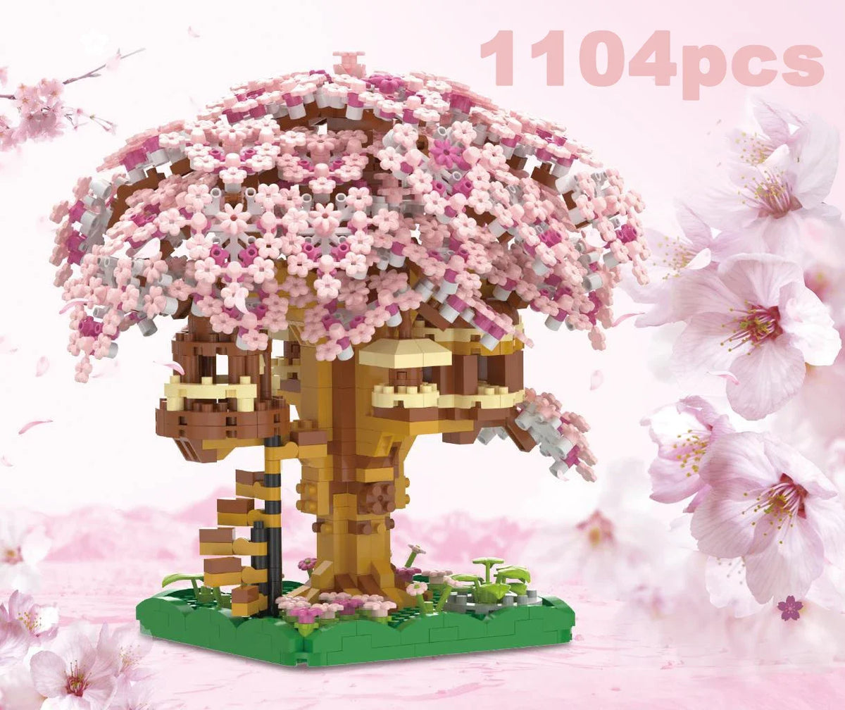 cherry blossom tree house building blocks model - photo 9