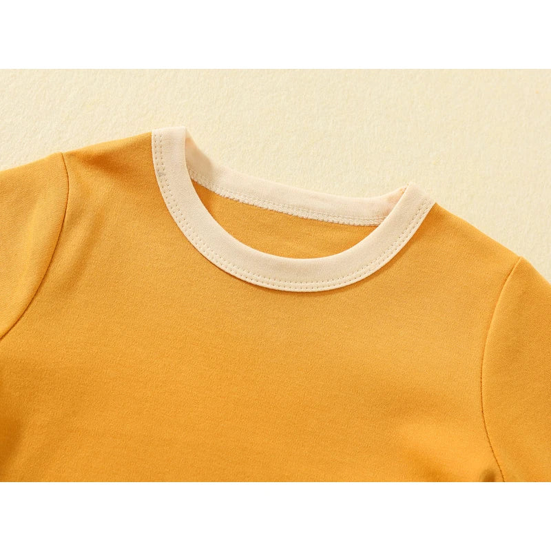 Kids 100% Cotton Color-Block T-Shirt - photo 4
