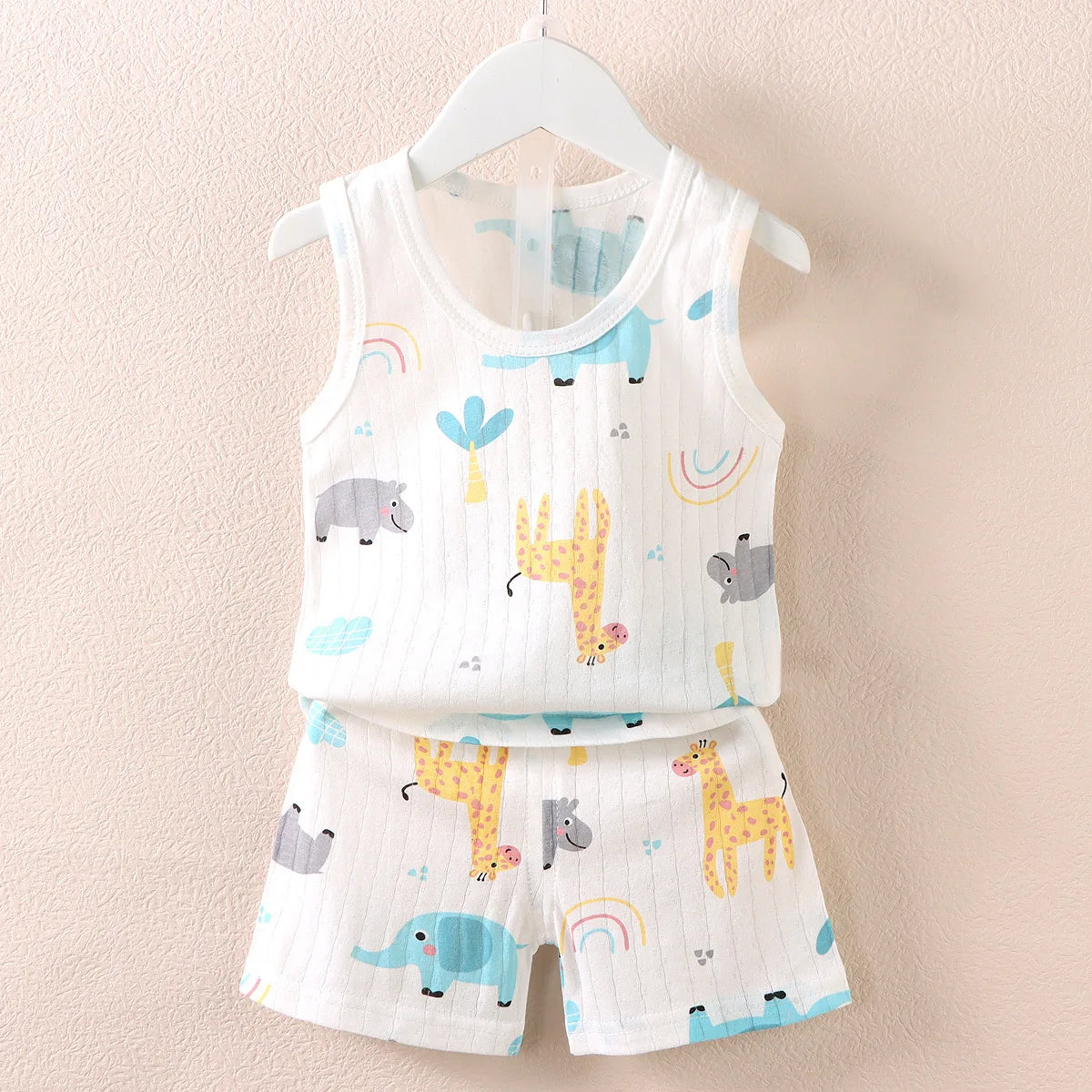 Kids cotton vest and shorts set 2-piece