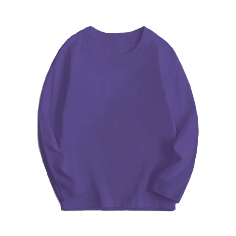Kids cotton long-sleeve tee, 7 solid colours - Kindle Kids ABC - view 7