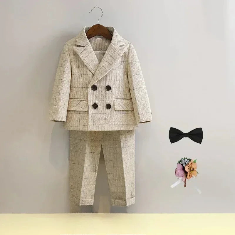 Boys Plaid Blazer Set 2-12Y — Birthday Wedding Performance Formal - photo 16