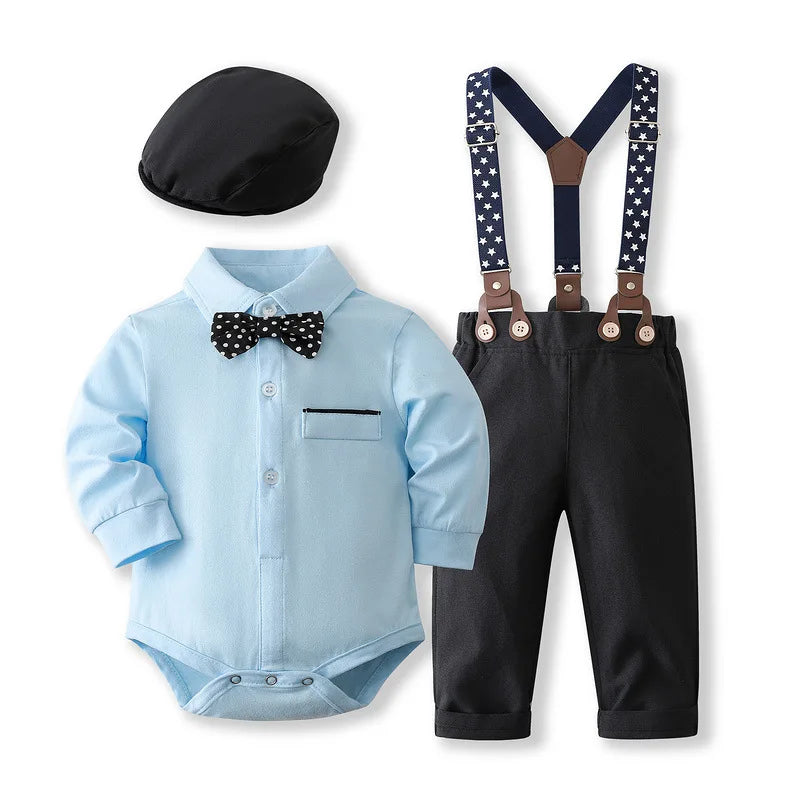 Baby Boy Cotton Gentleman Outfit 4-24M — Newborn Formal Set - photo 4