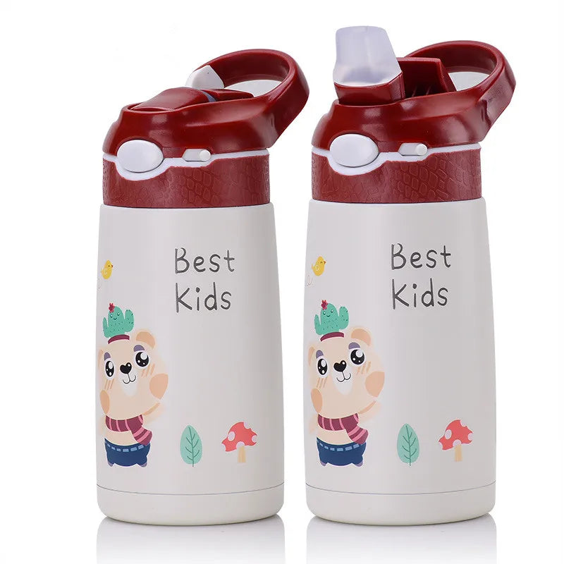 Kids Insulated Straw Water Bottle — 400ml Stainless Steel | Toddler+ - photo 6