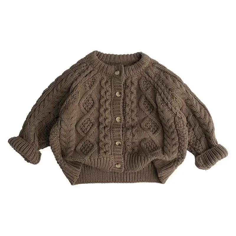 Kids Cable-Knit Cardigan — Buttoned Sweater Jacket | 9M–12Y - photo 7