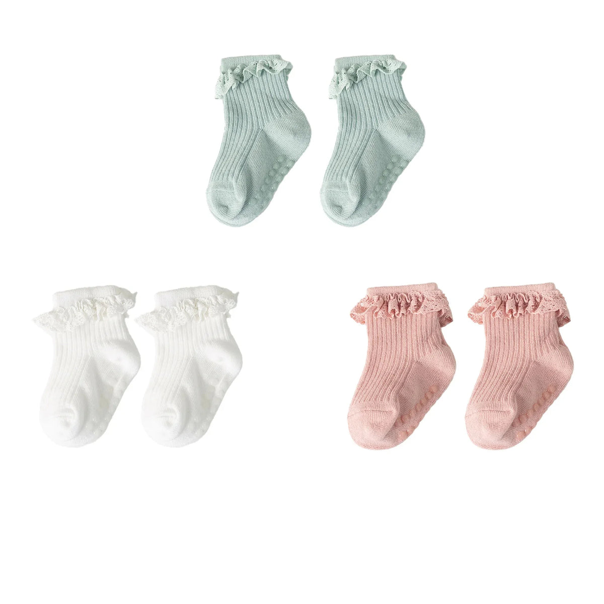 Cotton Lace Toddler Girl Socks - Kindle Kids ABC - view 13