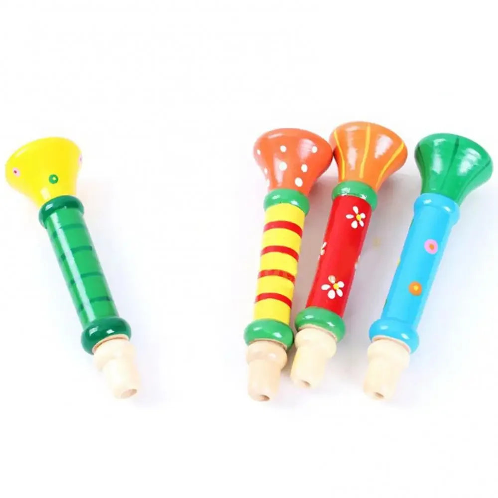 Wooden Toy Trumpet — Painted Horn Whistle for Kids | Montessori Music | 3Y+ - photo 5