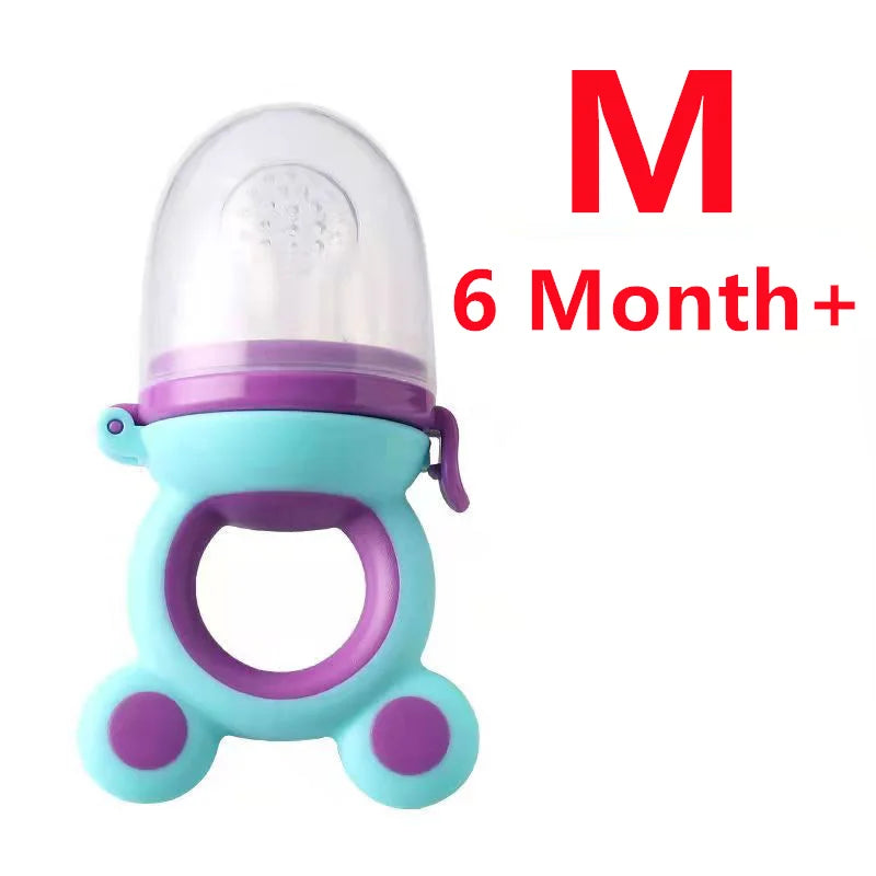 Baby Fruit Food Feeder & Silicone Teether Pacifier
