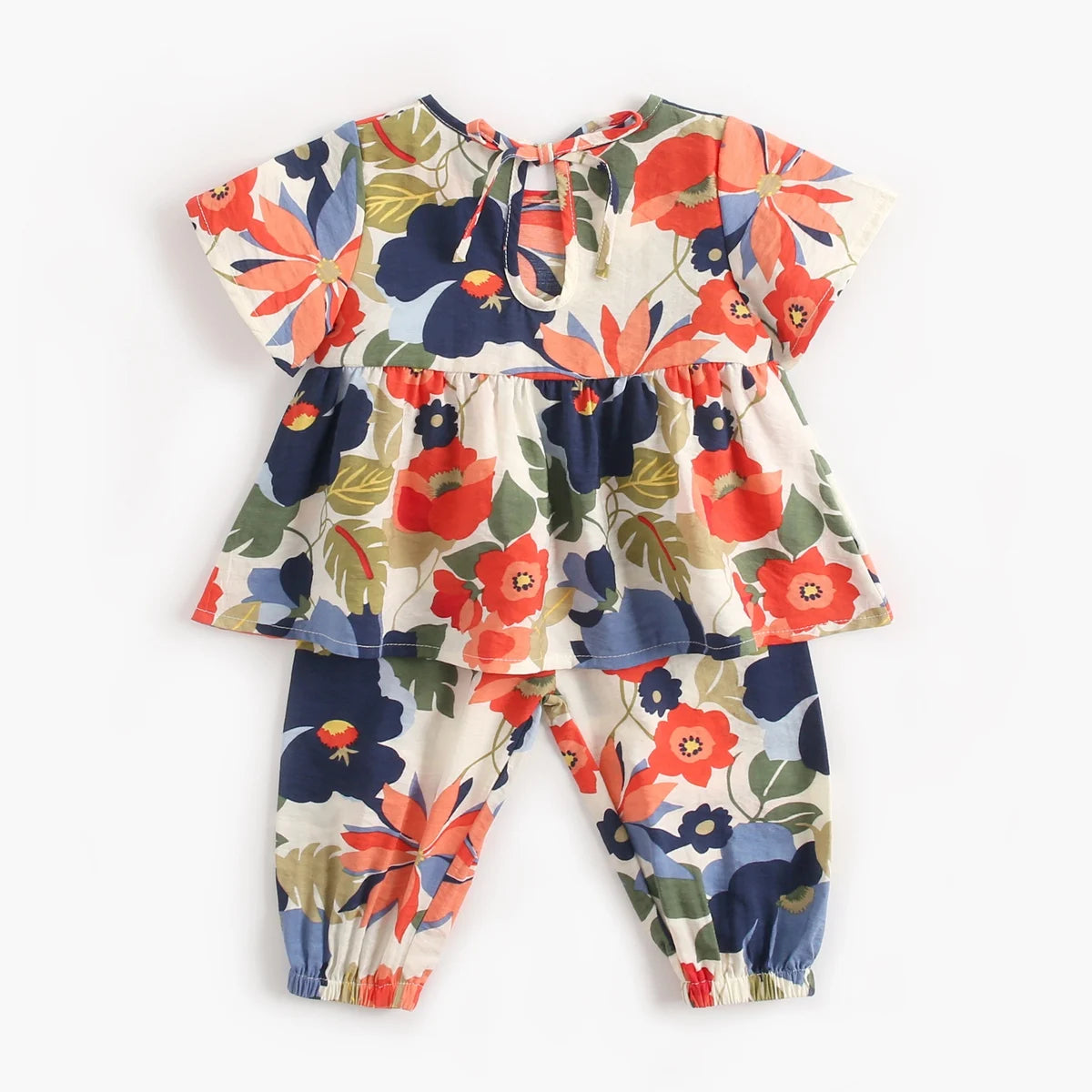 Baby Girls' Floral Cotton 2-Piece Set – Princess Top & Shorts | 6M–4Y - photo 2