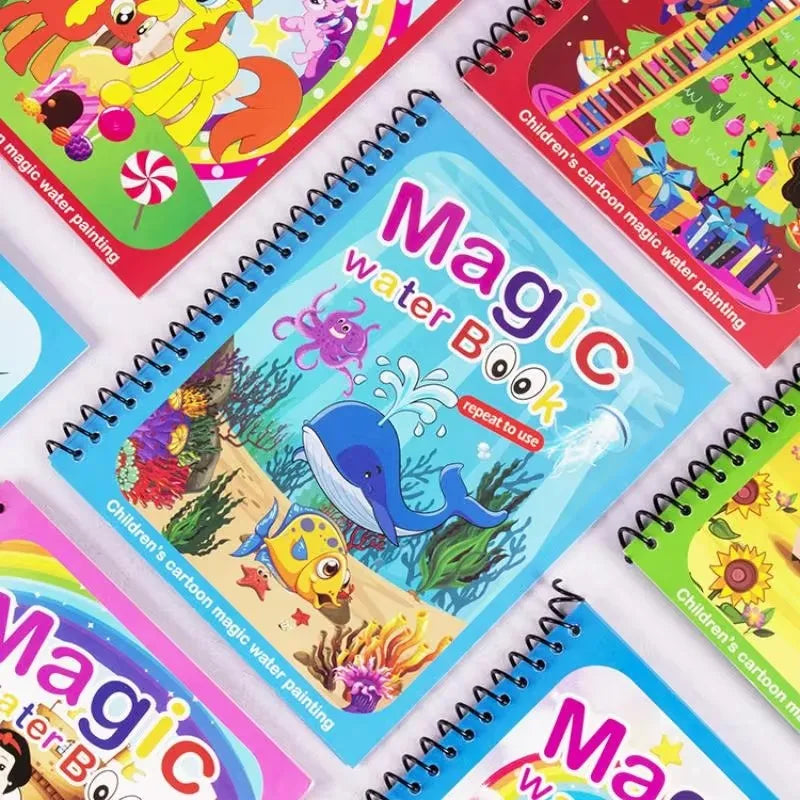 Magic water drawing books in four themes
