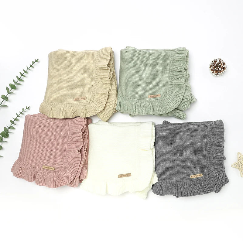 Knitted Cotton Baby Blanket - Kindle Kids ABC