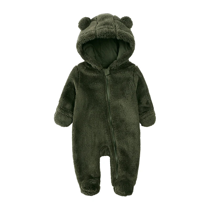 Fleece Hooded Bear Romper - Kindle Kids ABC - view 3