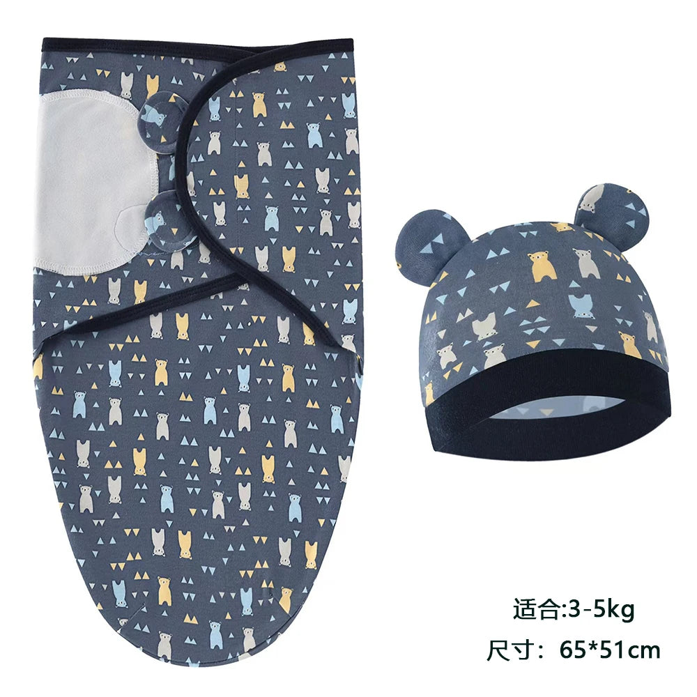 Cotton Baby Swaddle Wrap & Hat Set - Kindle Kids ABC - view 22