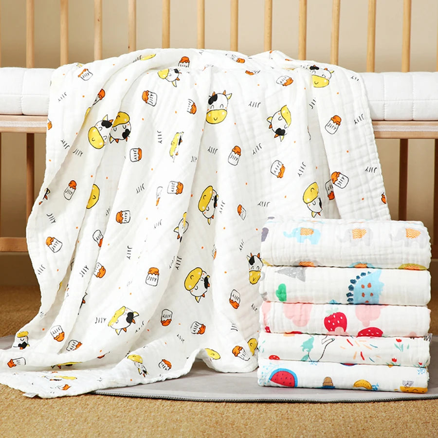 4-Layer Cotton Gauze Baby Washcloth Towel Set - Kindle Kids ABC - view 2