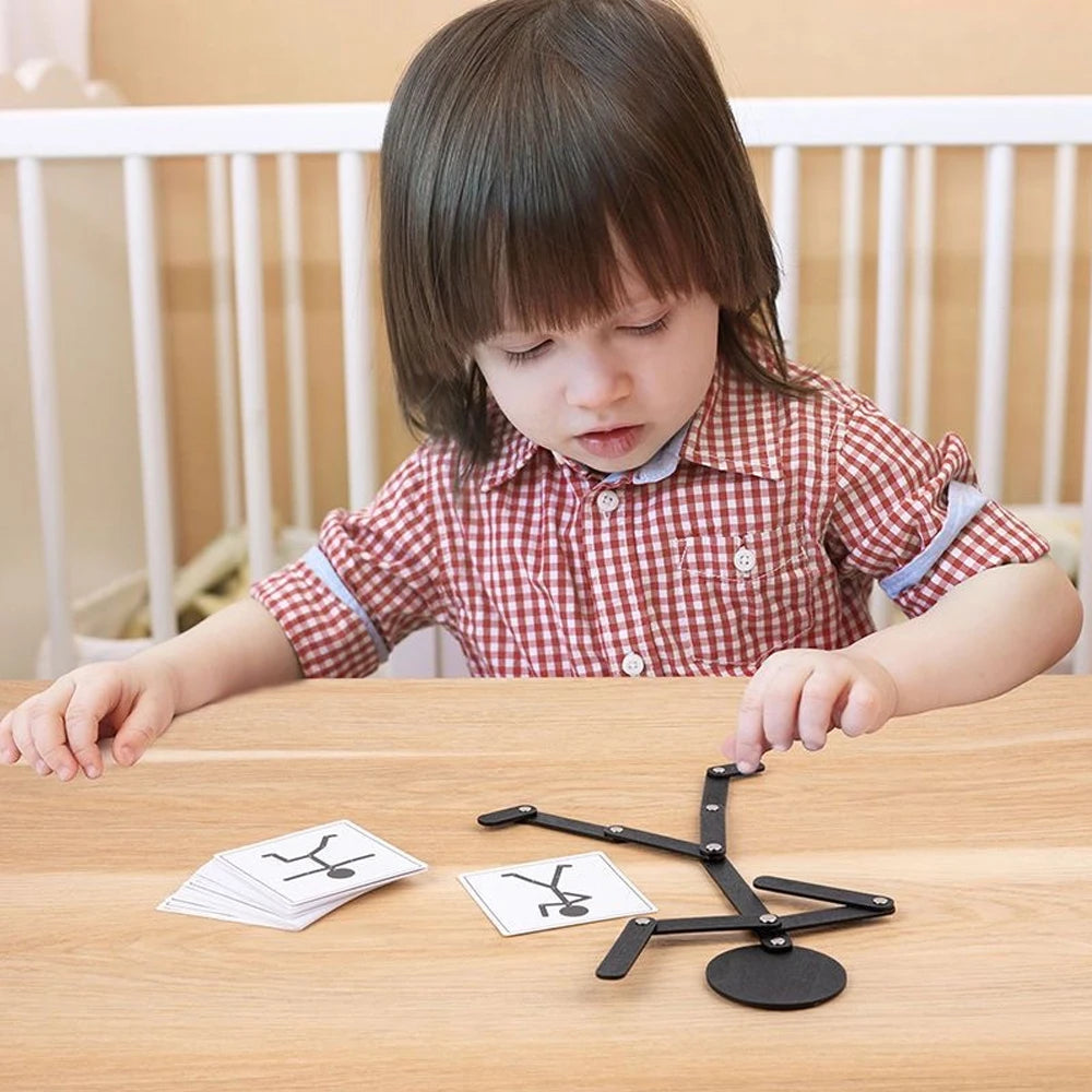 Montessori Poseable Stick Figure & Pose Cards — photo 2