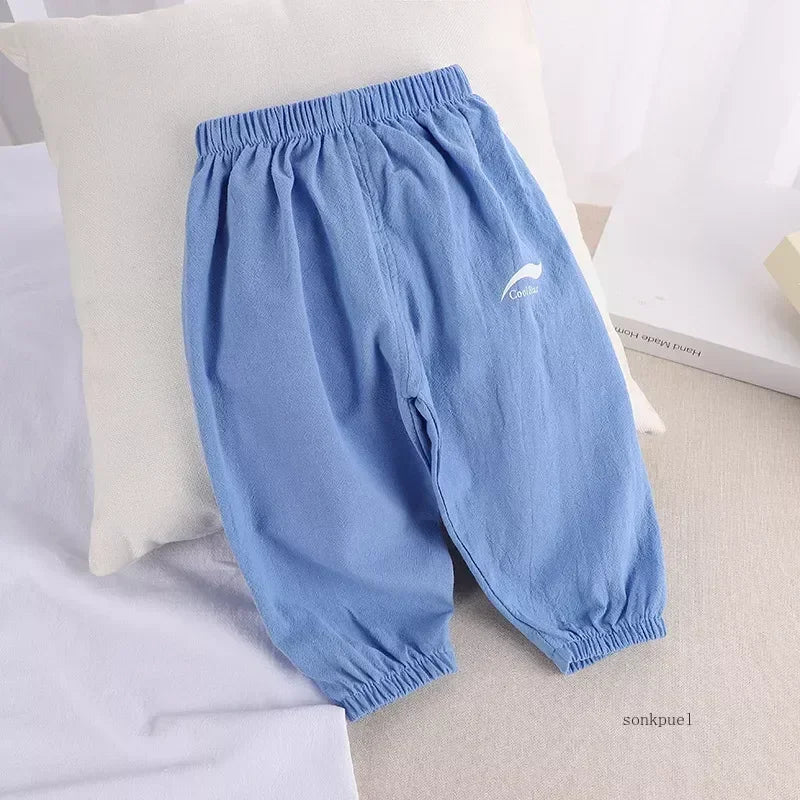 Baby Cotton & Linen Pants — Lightweight Summer Trousers | 6–12M
