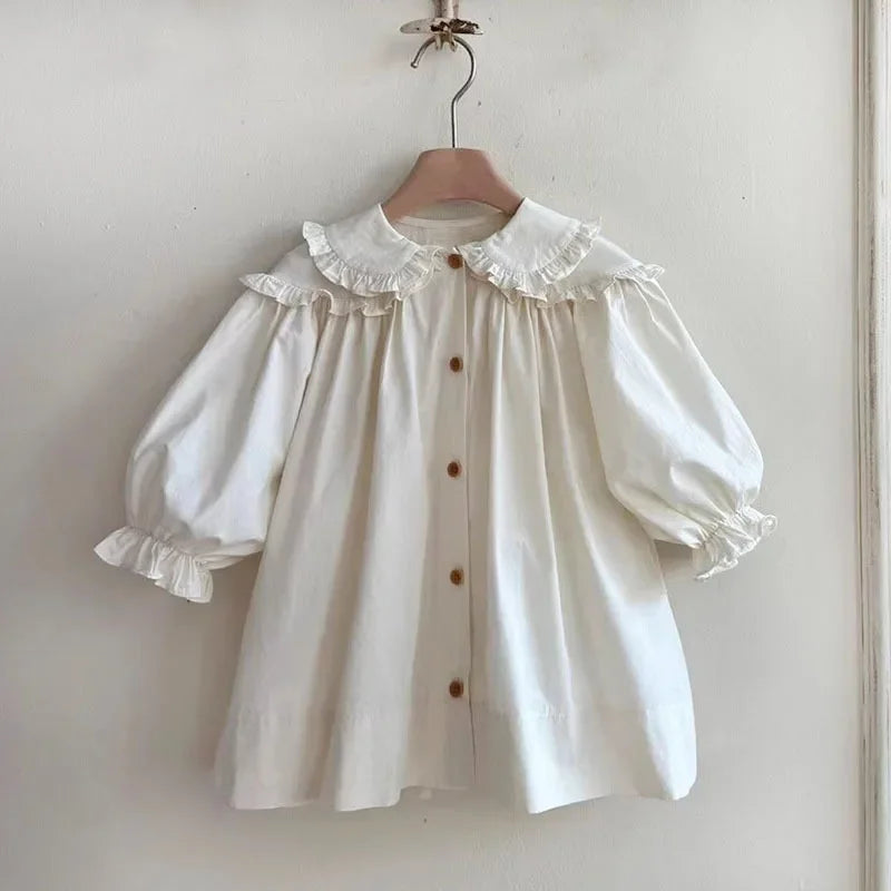 Girls Cotton Long Sleeve Puff Dress | Toddler & Kids - photo 5