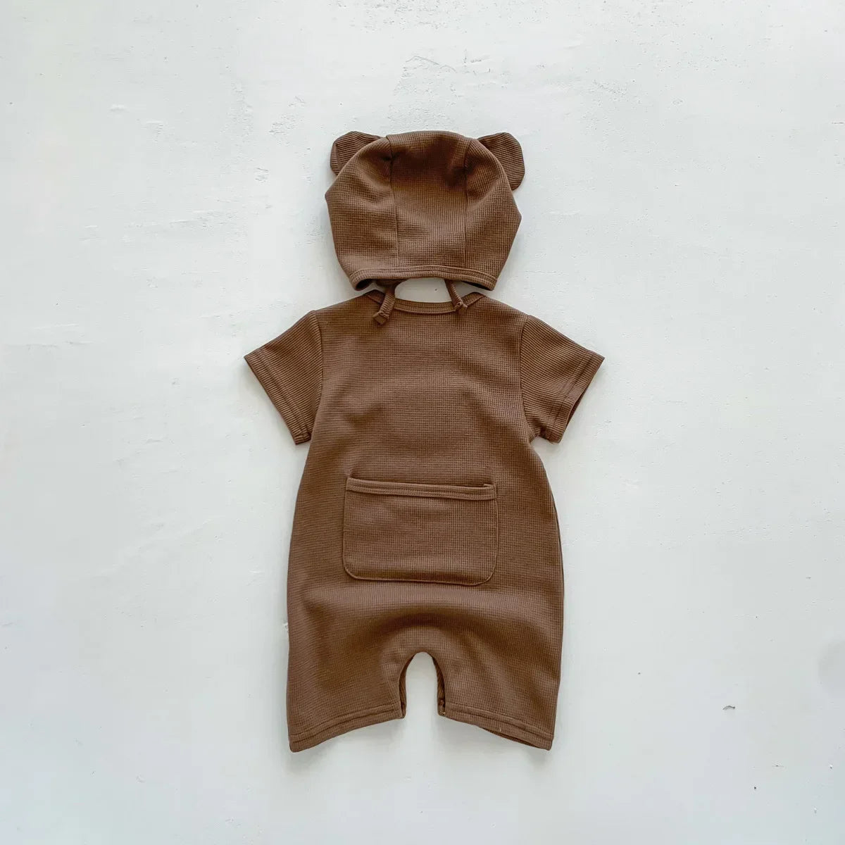 Waffle Cotton Bear Romper - Kindle Kids ABC - view 4