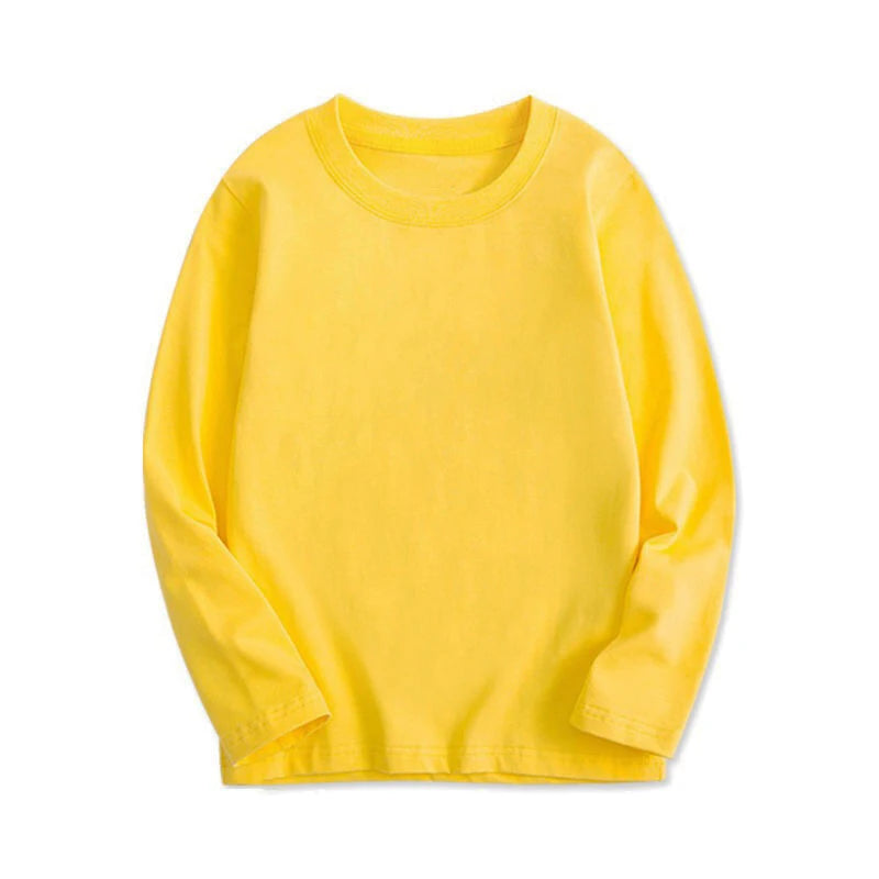 Kids cotton long-sleeve tee, 7 solid colours - Kindle Kids ABC - view 6