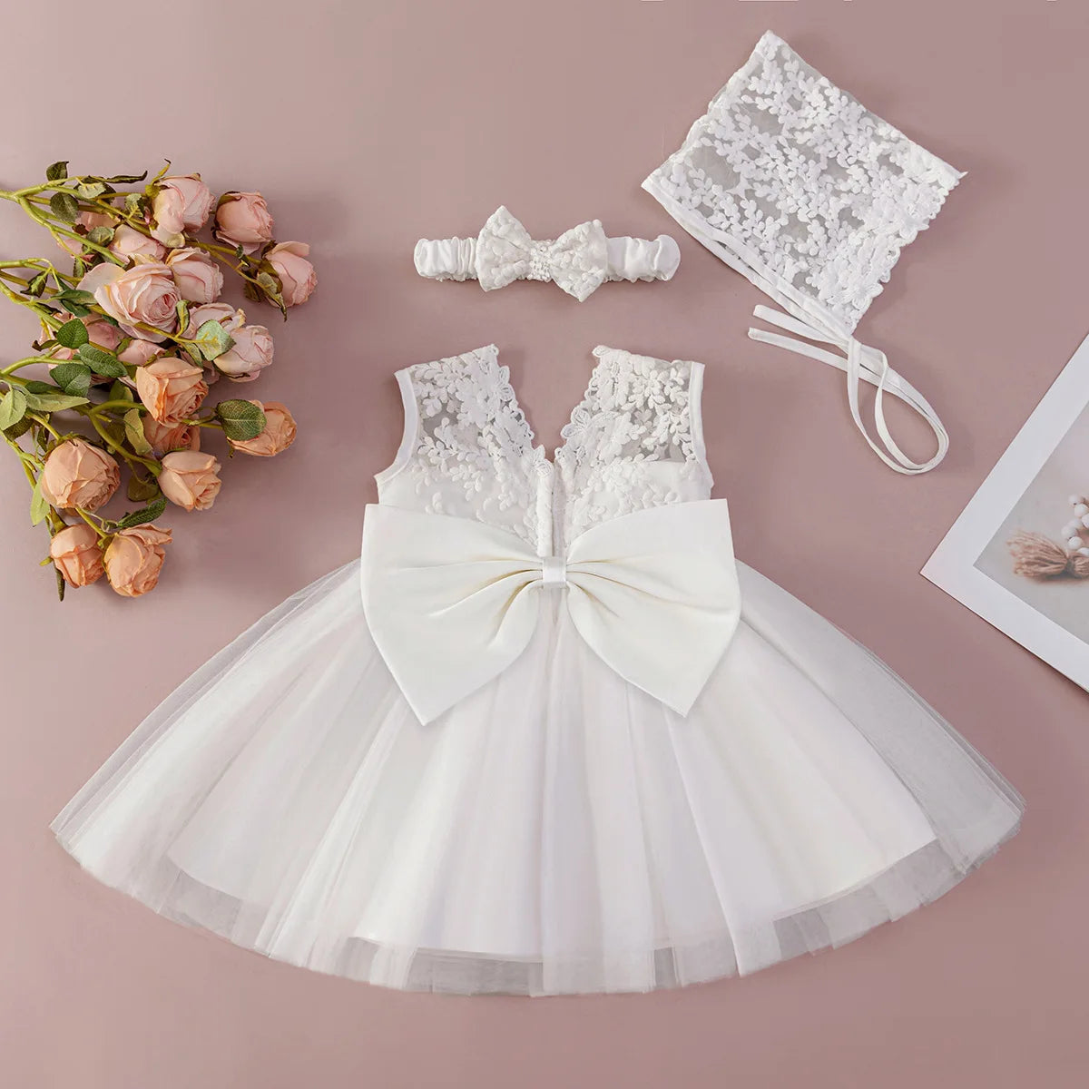 Lace Christening Gown - Kindle Kids ABC - view 24