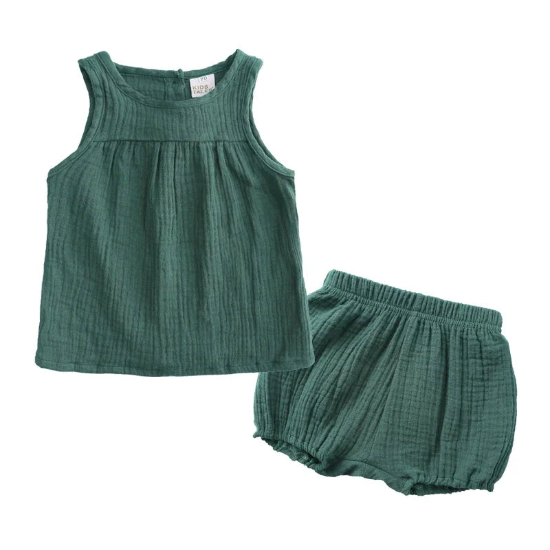 Toddler Cotton Muslin Vest & Shorts Set 6M-4Y - photo 9
