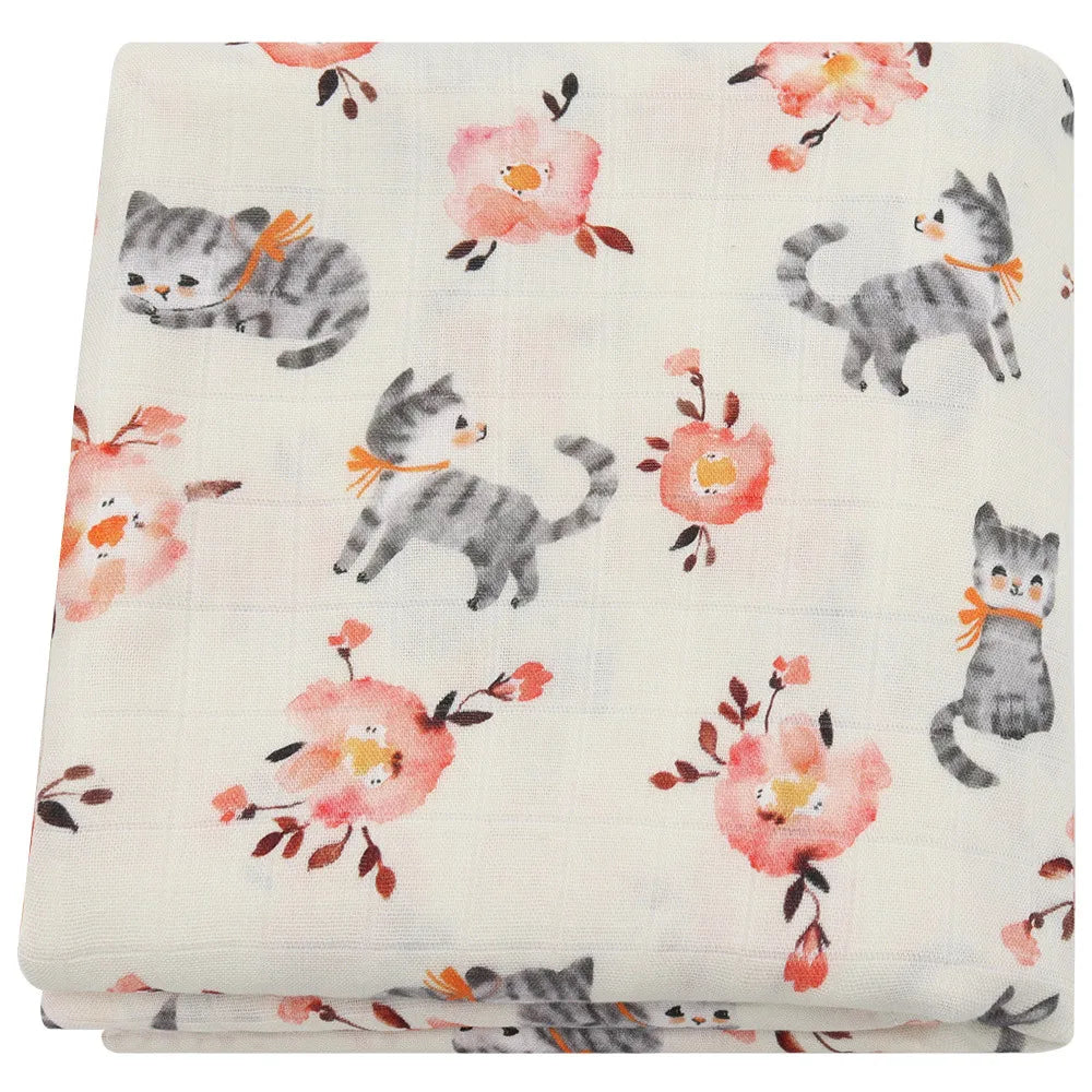 Bamboo Cotton Muslin Baby Swaddle Blanket - Kindle Kids ABC - view 20