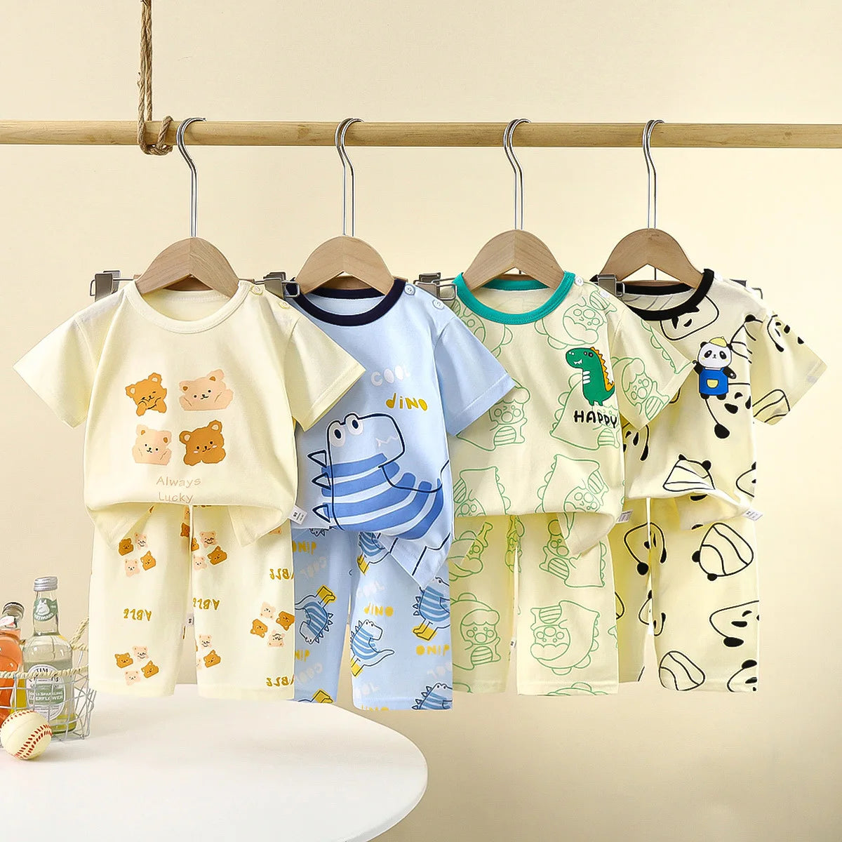Kids' Cotton Short-Sleeve Pyjama Set - Kindle Kids ABC