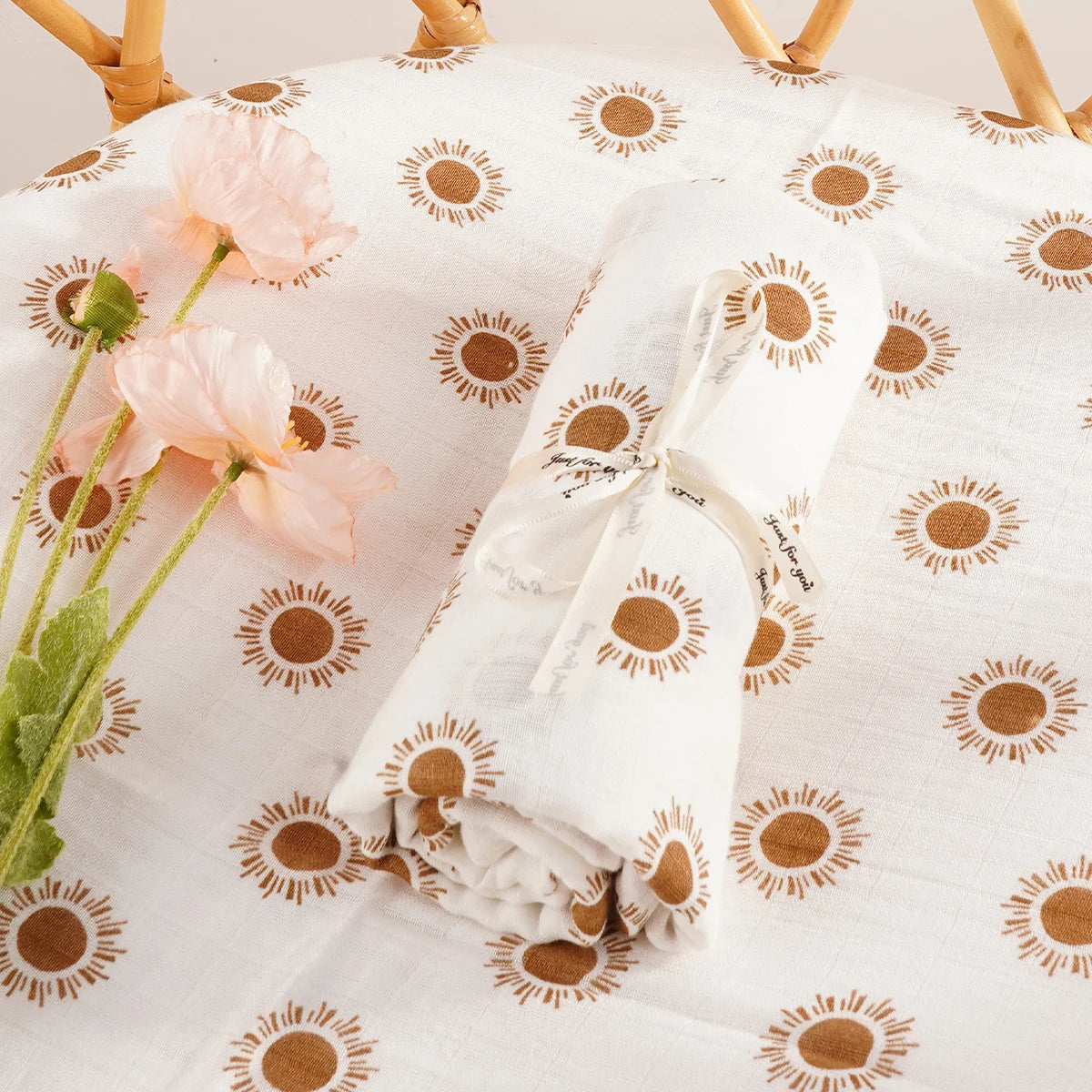 Bamboo Cotton Muslin Baby Swaddle Blanket - Kindle Kids ABC - view 5