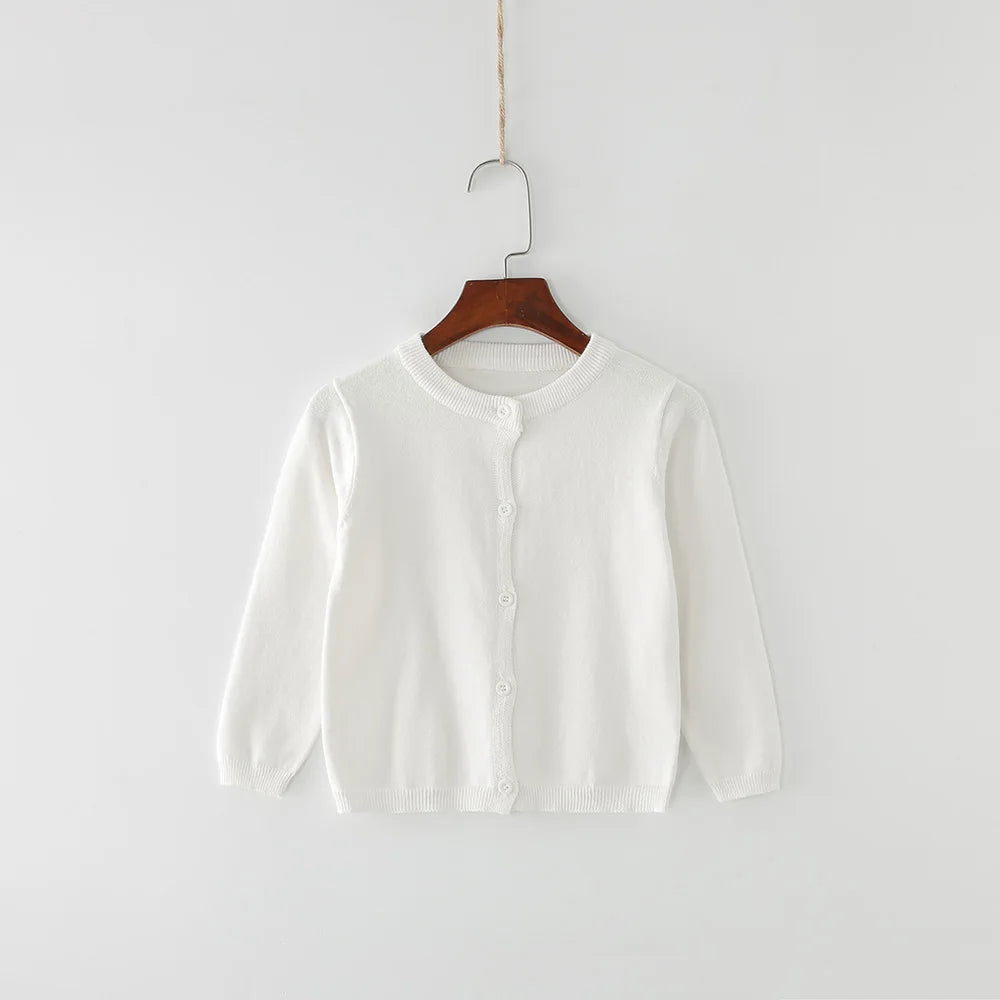 Kids Cotton Knit Cardigan — Open-Front Toddler Knitwear | 6M–7Y