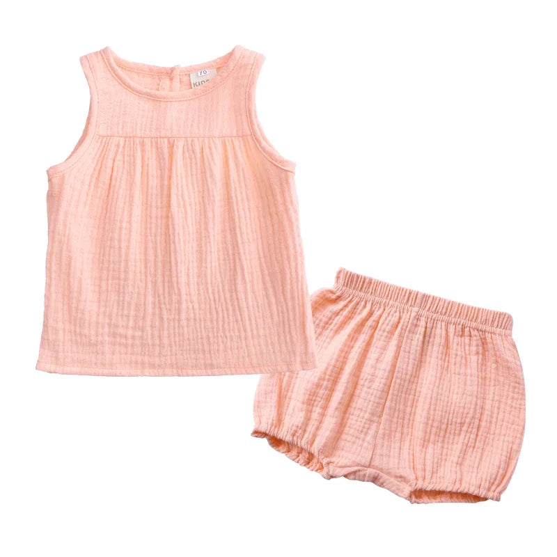 Toddler Cotton Muslin Vest & Shorts Set 6M-4Y - photo 7