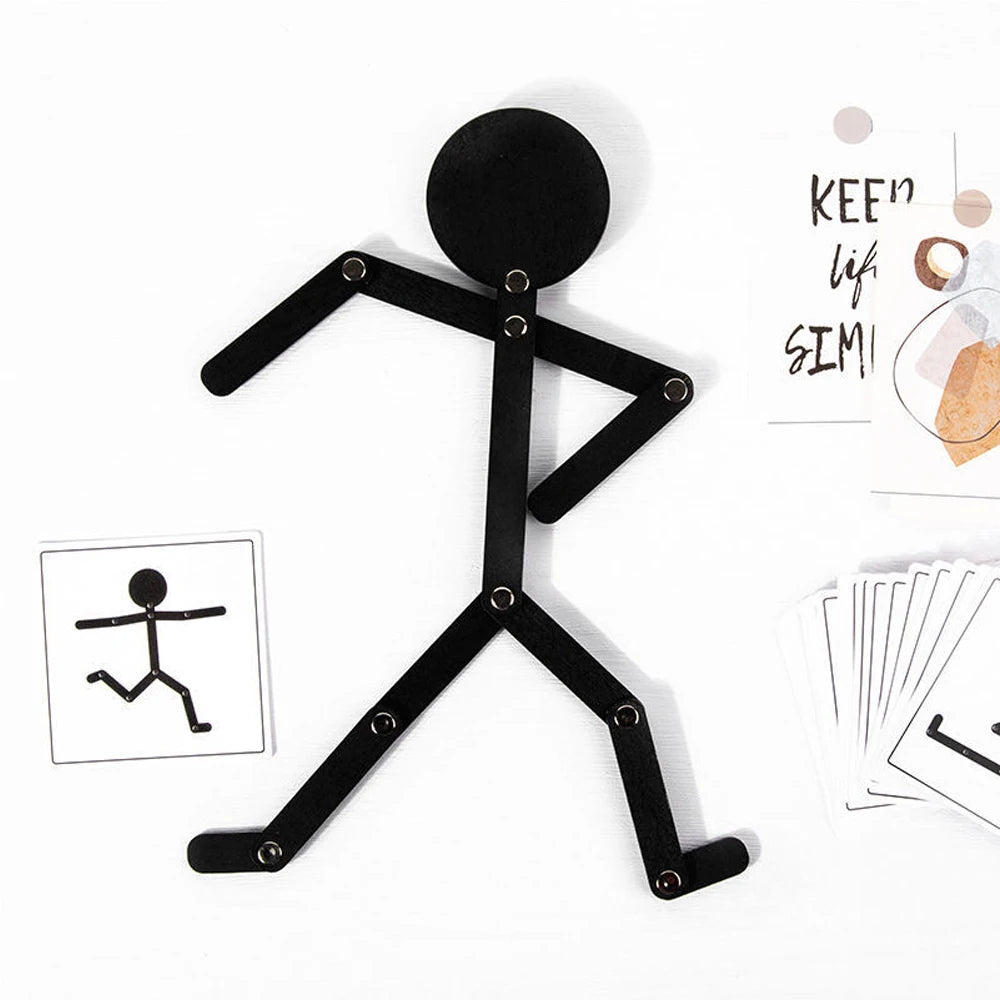 Montessori Poseable Stick Figure & Pose Cards — photo 4