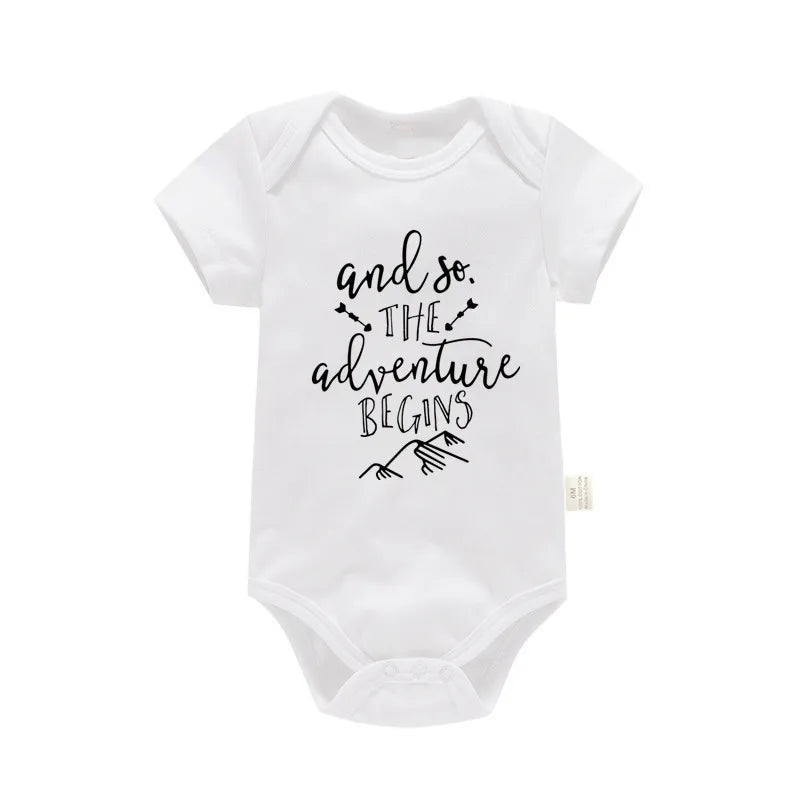Baby 100% cotton romper letter print