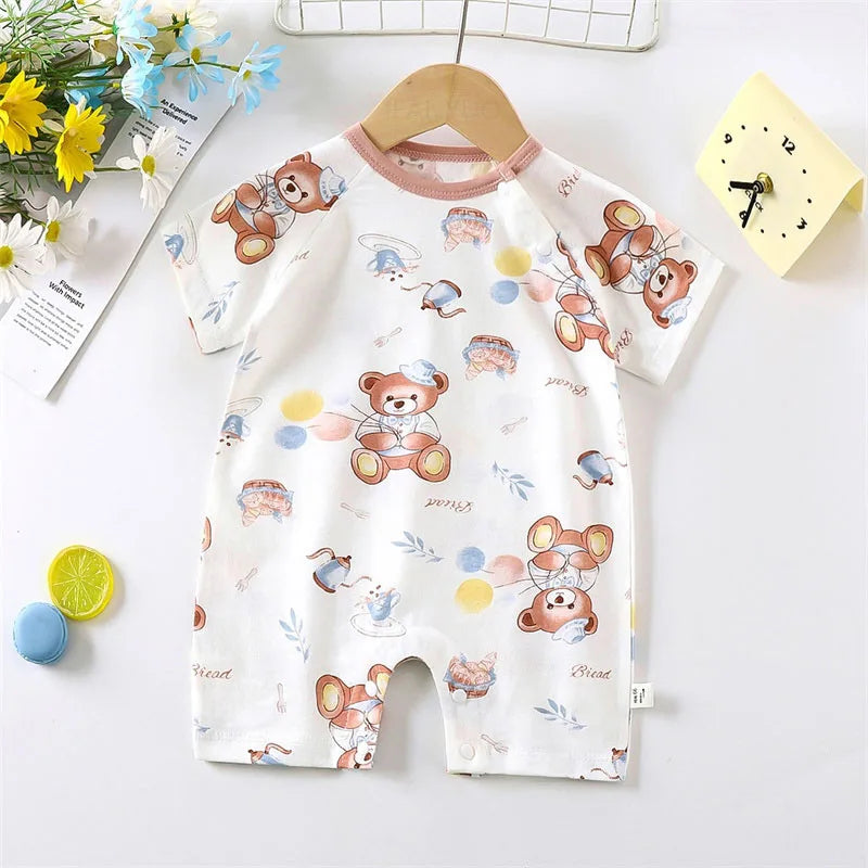 Cartoon Print Cotton Baby Romper - Kindle Kids ABC - view 6