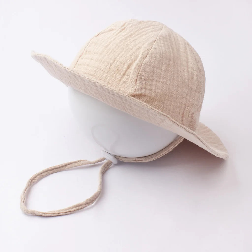 Baby cotton bucket sun hat breathable fisherman hat