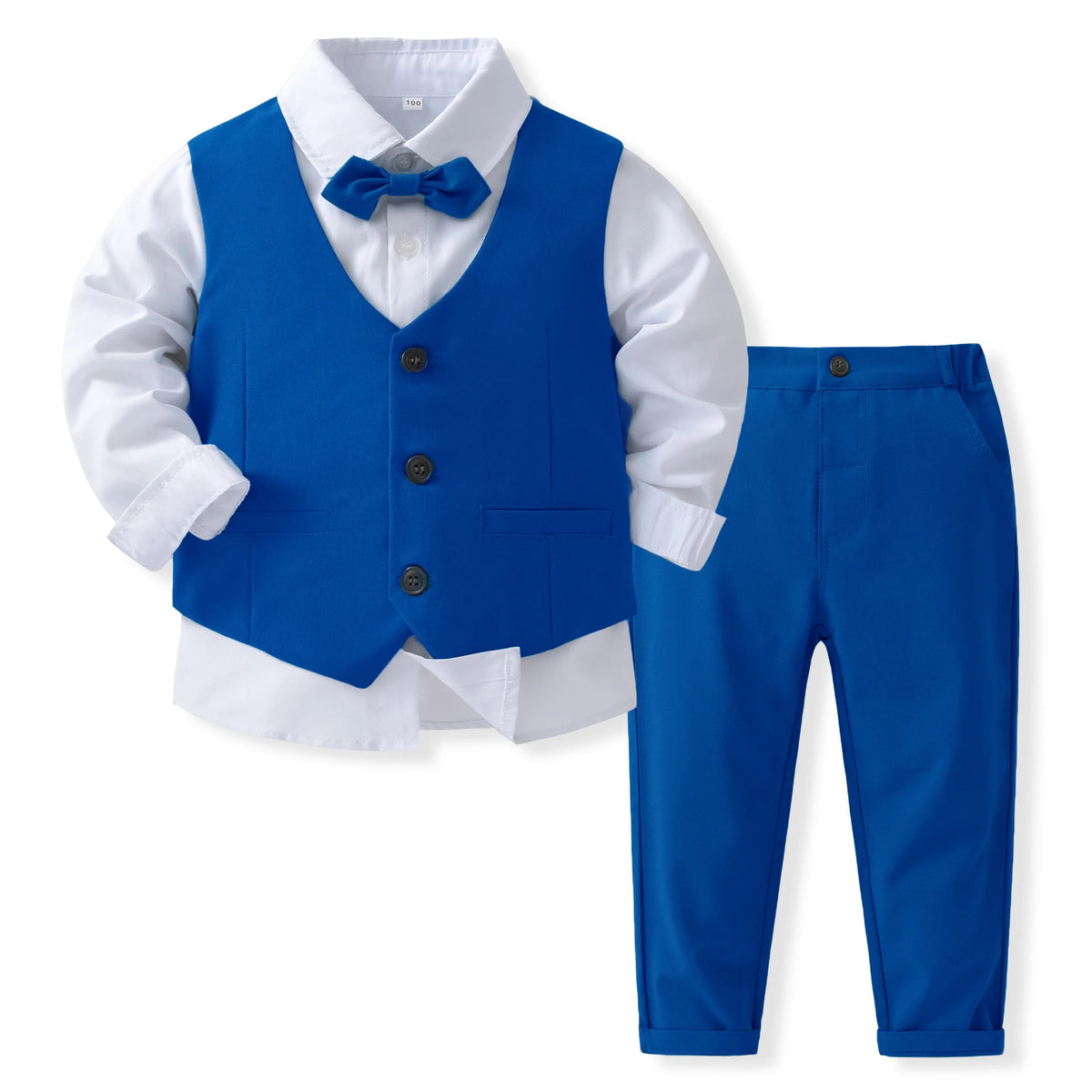 Boys' Ring Bearer Tuxedo Vest Set - Kindle Kids ABC - view 11