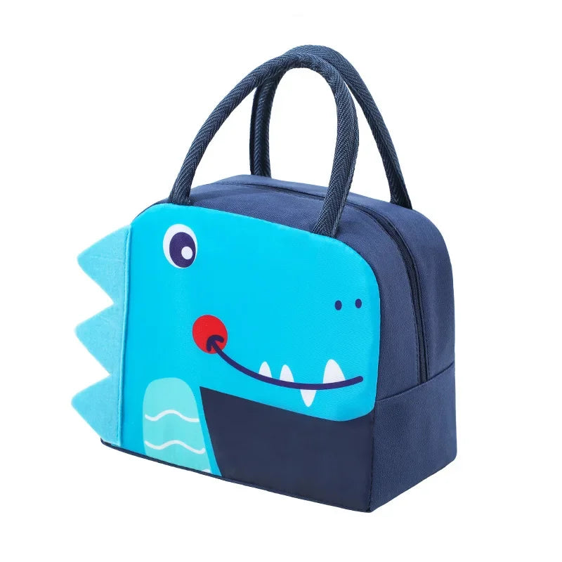 Kids' Insulated Lunch Bag – Waterproof Oxford Cloth with Cartoon Design