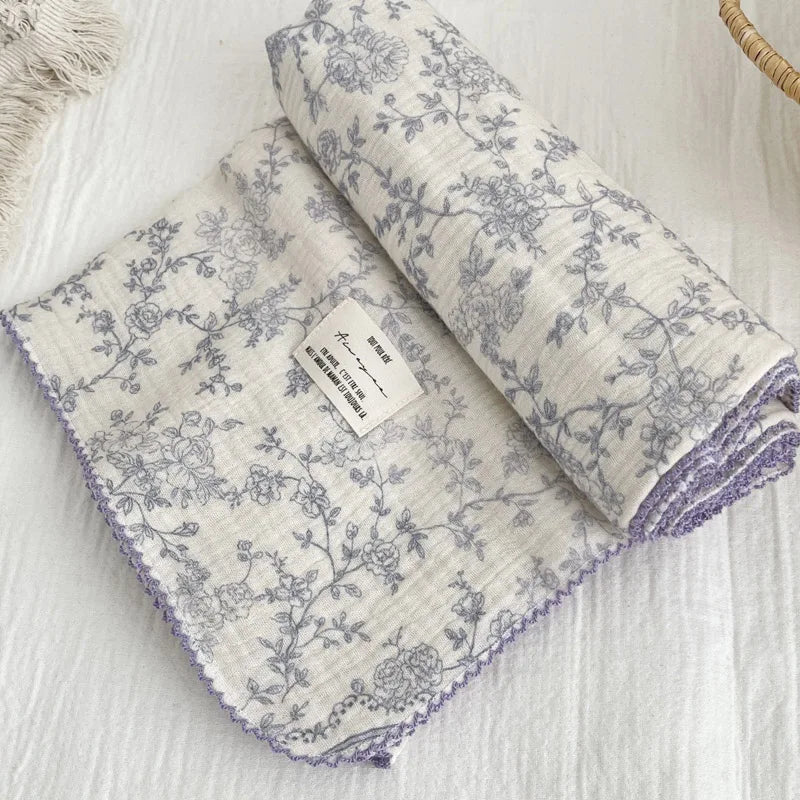 Floral Cotton Muslin Baby Swaddle Blanket - Kindle Kids ABC - view 13